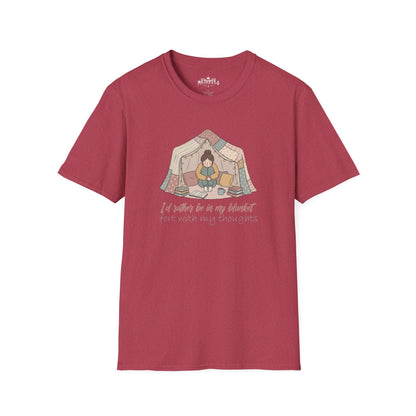 Camping Tent Graphic T-Shirt — "A Little Bit of My Happy Place" Cozy Outdoor Shirt