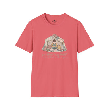 Camping Tent Graphic T-Shirt — "A Little Bit of My Happy Place" Cozy Outdoor Shirt