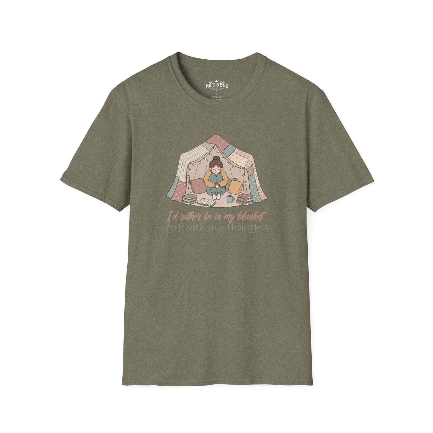 Camping Tent Graphic T-Shirt — "A Little Bit of My Happy Place" Cozy Outdoor Shirt